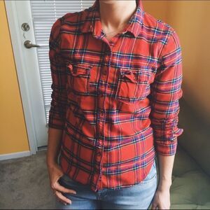 Abercrombie and Fitch flannel button down …